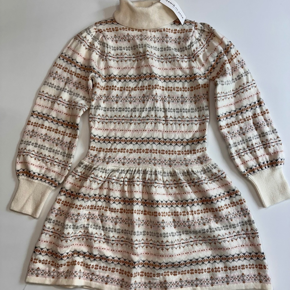 NWT Janie & Jack Fair Isle Sweater Dress